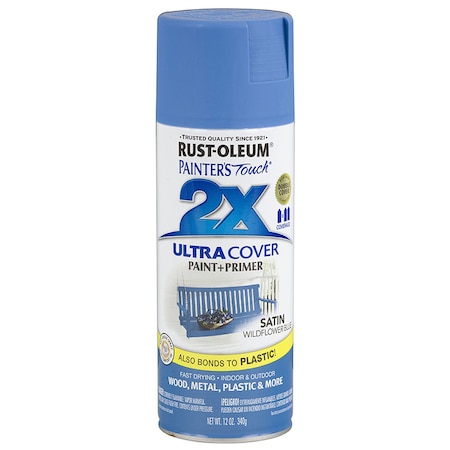 Rust-Oleum Spray Paint, Wildflower Blue, Satin, 12 oz 249062